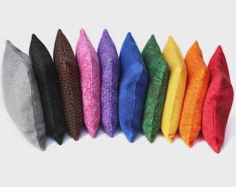 Rainbow 3 Inch Bean Bags (set of 10): Squares for Teaching Colors