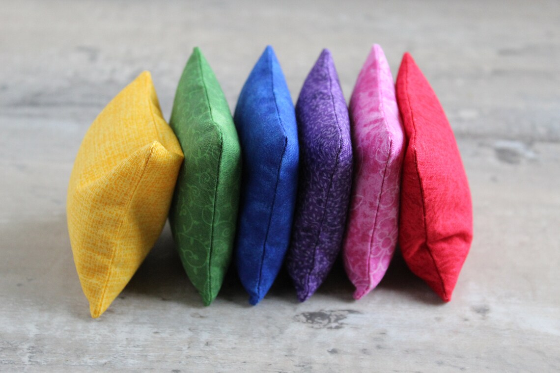 Rainbow Bean Bags Bold Brights Red Hot Pink Purple Blue Lime Etsy