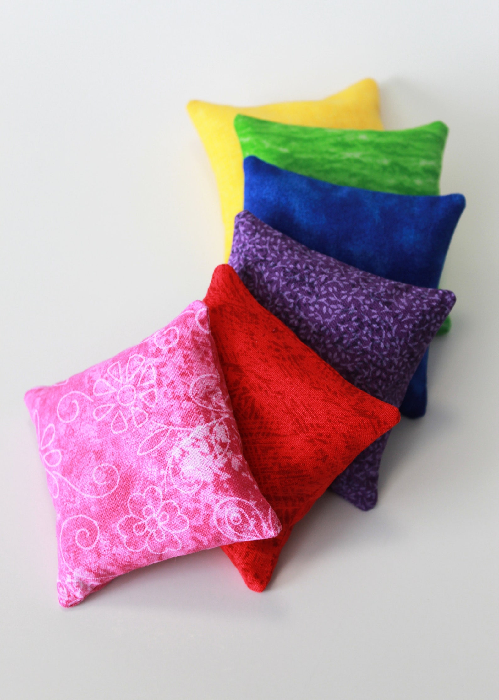 Rainbow Bean Bags Bold Brights Red Hot Pink Purple Blue Lime Etsy