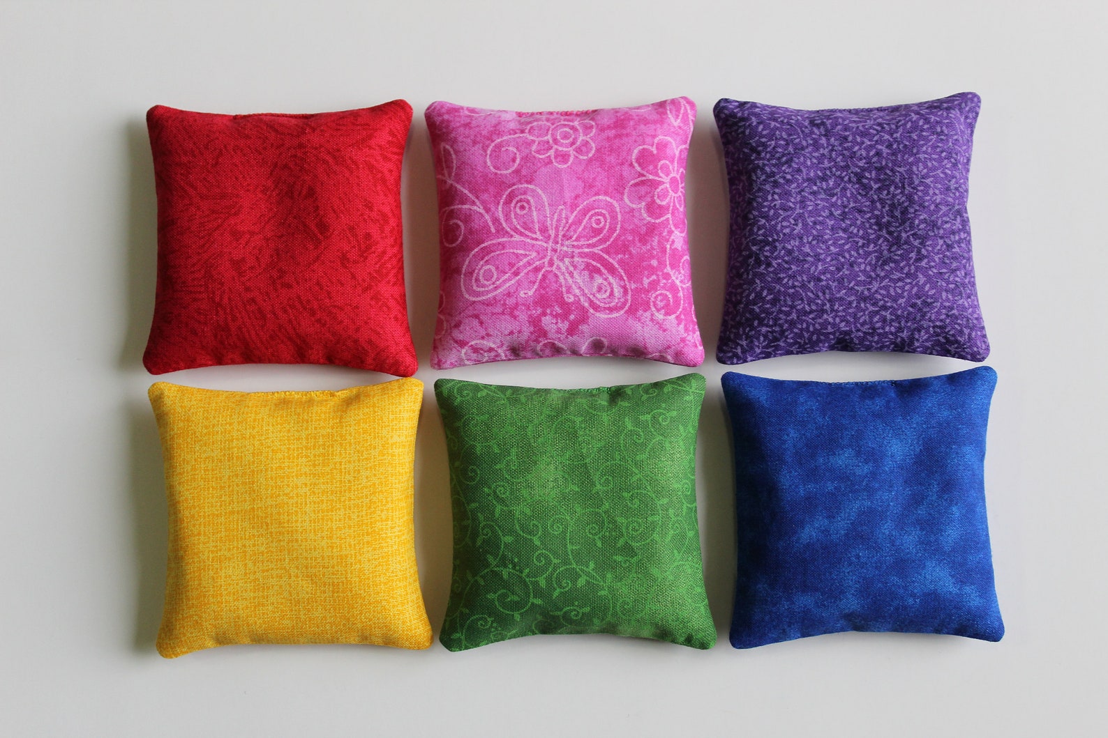 Rainbow Bean Bags Bold Brights Red Hot Pink Purple Blue Lime Etsy
