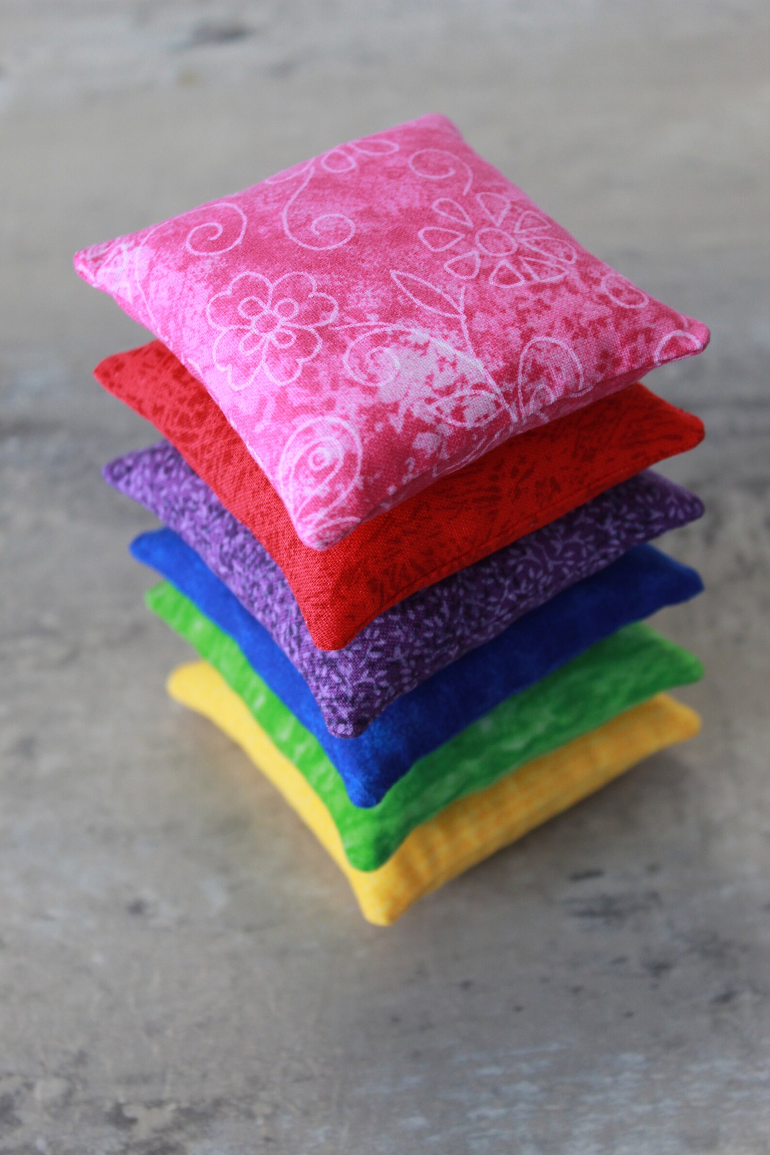 Rainbow Bean Bags Bold Brights Red Hot Pink Purple Blue Lime Etsy