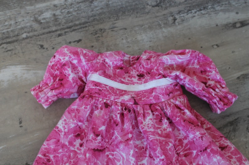 Pink Flannel Nightgown Baby Doll Dress Handmade Cotton Etsy