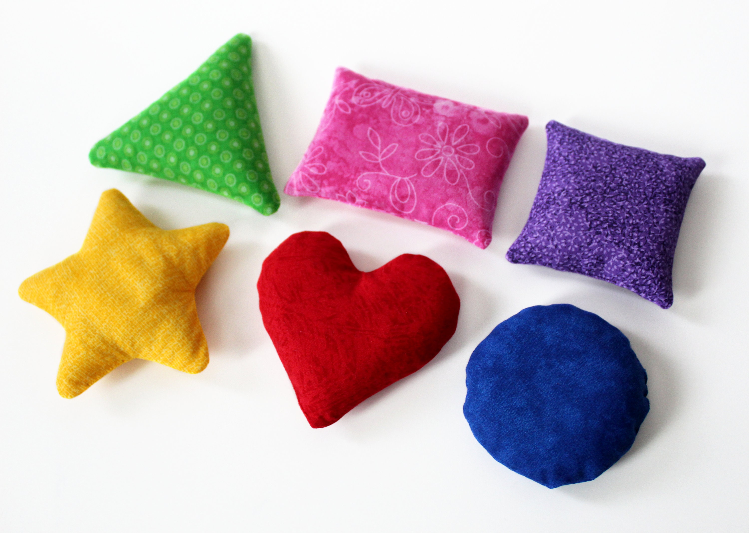 Rainbow Shape Bean Bags set of 6 Triangle Circle Rectangle Etsy