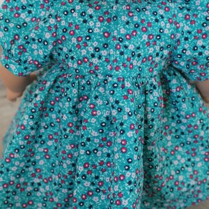 Teal Floral Baby Doll Dress Birthday Party Gift Fits Bitty - Etsy