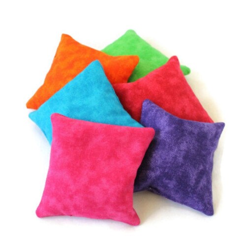 Rainbow 3 Inch Bean Bags set of 6 Child's Toy in Light Etsy