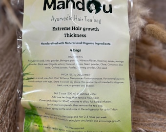 Organic Hair Tea Bag | Natural Powder | Thickness, Strength, Growth, an Anti-Breakage | 4 bags