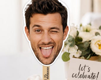 Abanicos personalizados con caras, abanicos con fotos personalizadas, caras divertidas en un palo, recuerdos para bodas, despedidas de soltera, fiestas de cumpleaños y graduaciones.