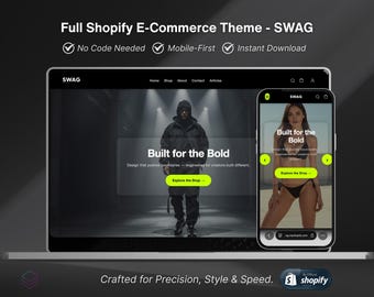 SWAG Shopify 2.0 Theme | Modern Streetwear Store (Digital Download)