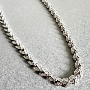 Attwood and Sawyer signed adjustable crystal necklace
