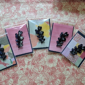 Studio Craft- Ceramics Button / Navyblue Oak Leaf Shaped Button of your choise of Pattern