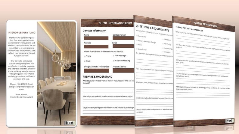 Interior Design Client Questionnaire Dining Room Template Canva - Etsy ...
