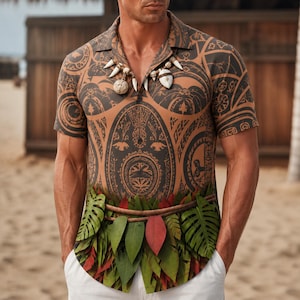 マウイ　タトゥー　入れ墨　コスプレ　メンズ　新品　仮装　モアナ　海　神 Temporary tattoos moana - Etsy 日本