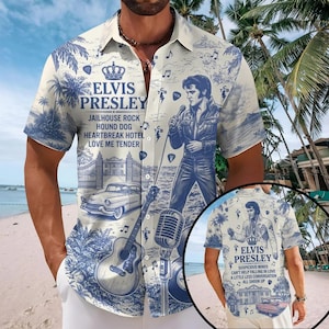 Elvis hawaiian shirt - Etsy 日本