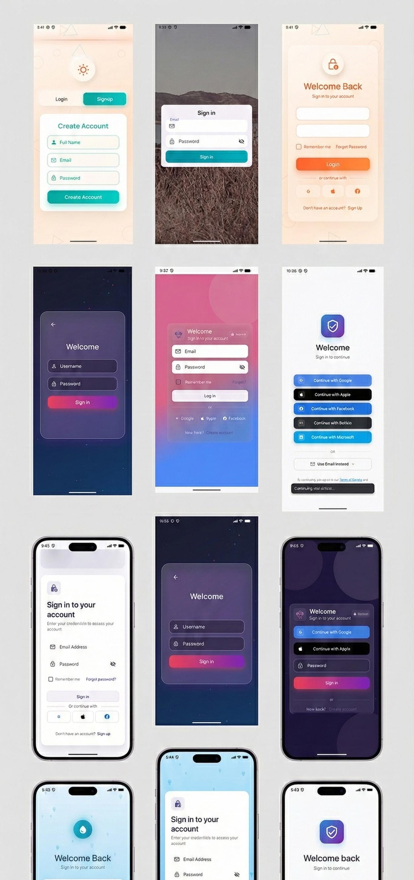 Flutter Login UI Kit – 20 Modern App Screens (digital Download) - Etsy