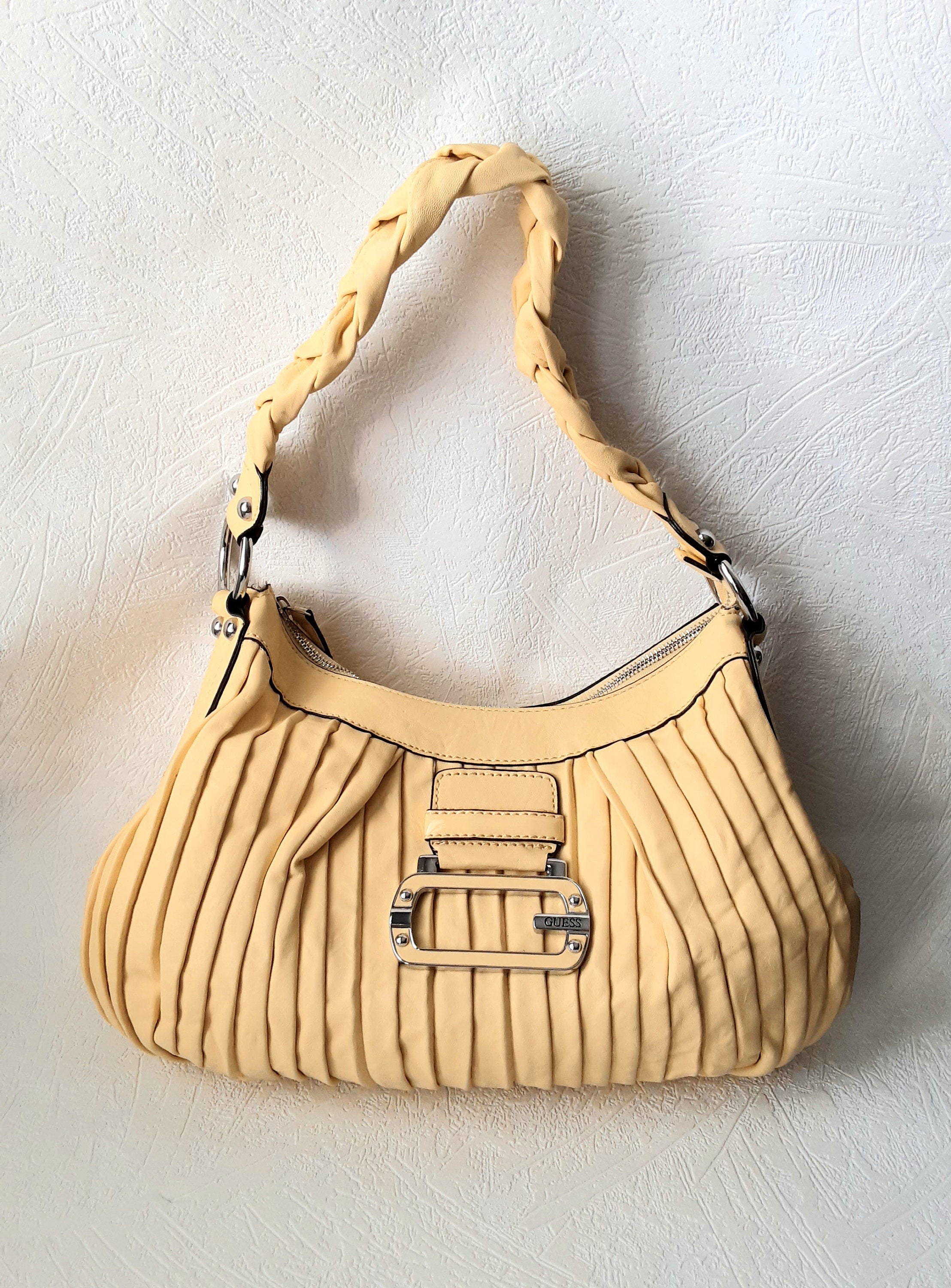 Guess Handbag With Wallet Yellow Purse Satchel Bag Yellow