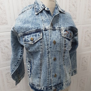 Denim Jacket, Solex Jacket, Vintage Denim, Acid Wash Denim, Vintage Clothing, 80&#39;s Jean Jacket, Bohemian Clothing, Woman&#39;s Size Medium, NWOT