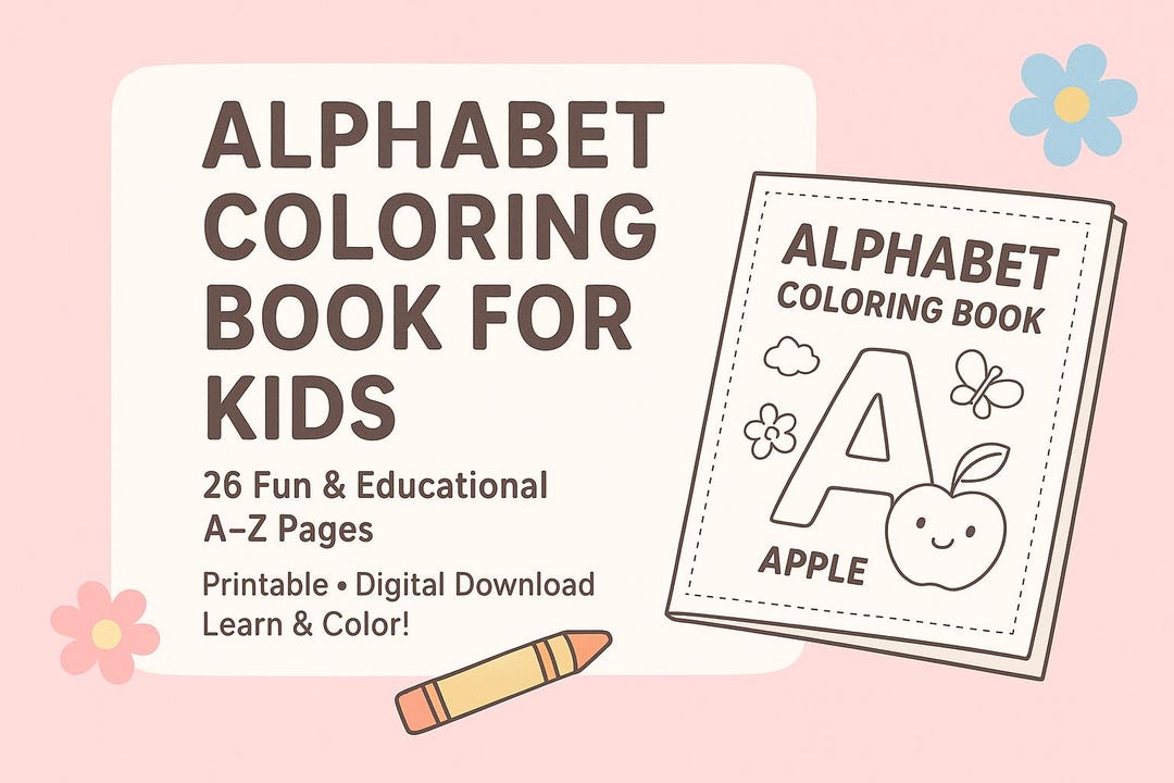 ABC Coloring Book for Kids | Printable Alphabet Pages (digital Download ...