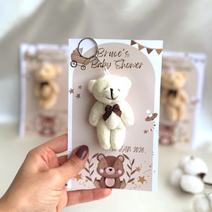 Llavero personalizado de osito de peluche: recuerdo para baby shower