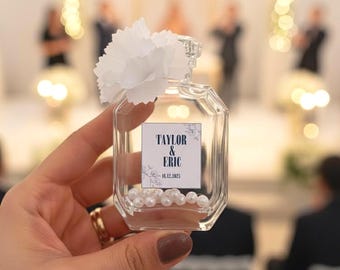 Frasco de colonia personalizado para bodas • Elegante detalle para despedida de soltera • Regalo para fiesta de compromiso