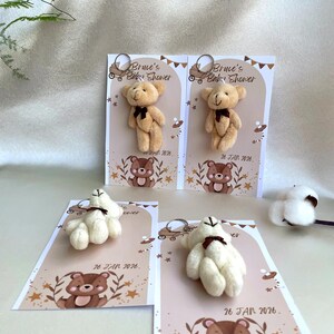 Personalized Plush Teddy Bear Keychain: Baby Shower Party Favor - Etsy