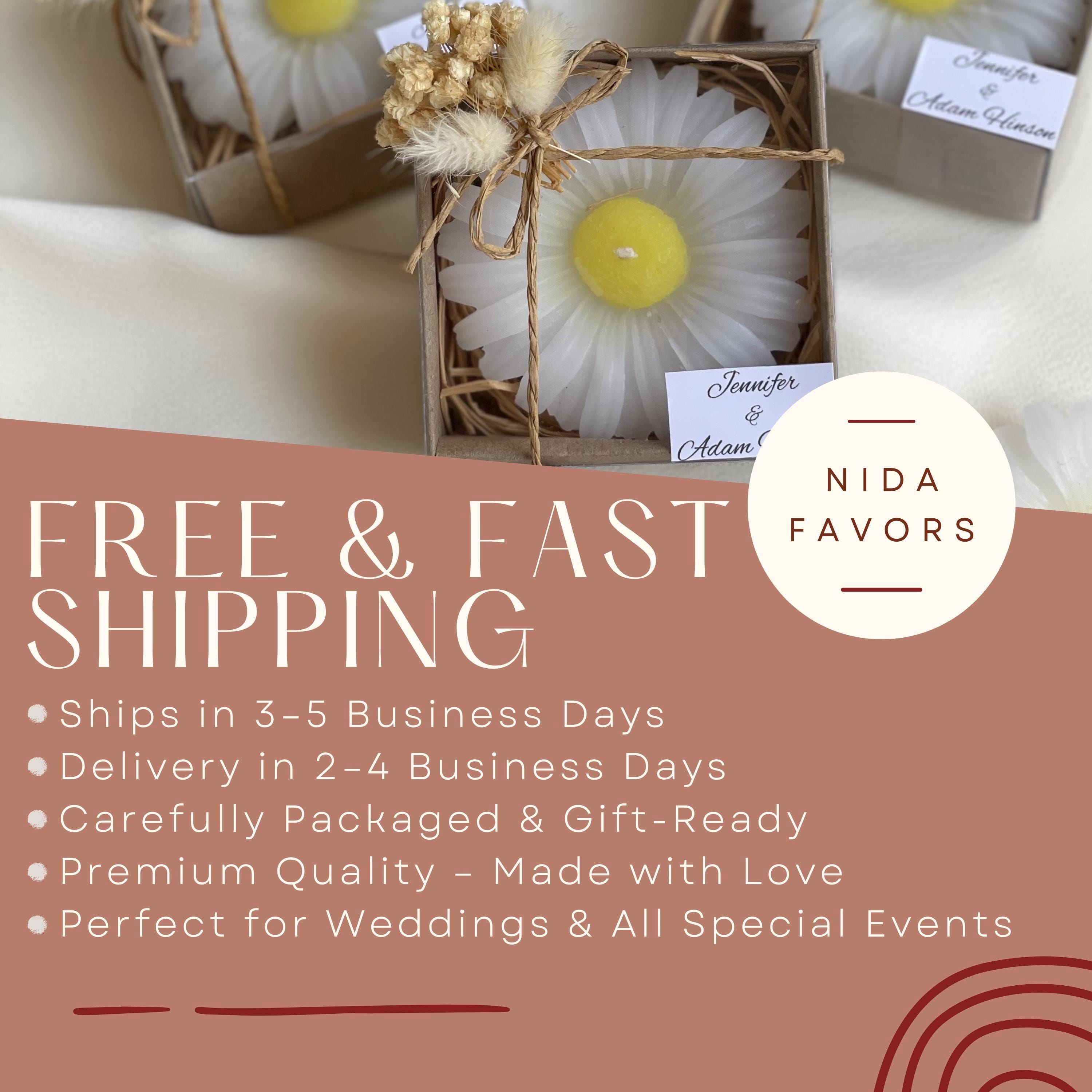 Daisy Candle Wedding Favors for Guests, Personalized Bridal Shower ...