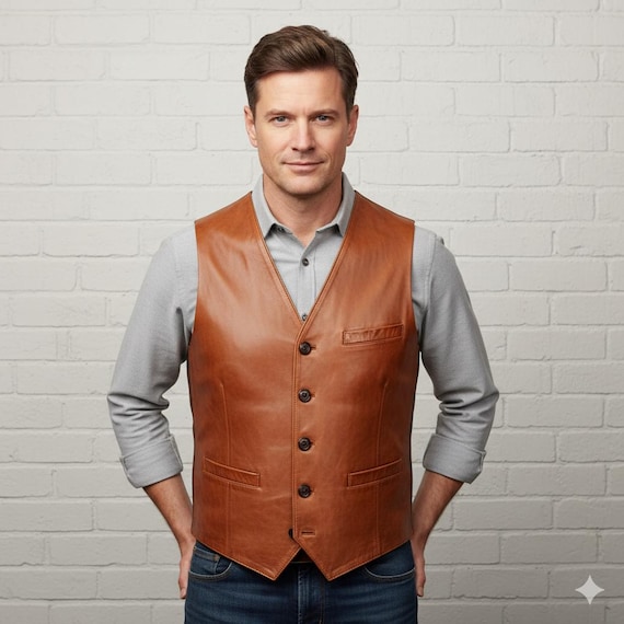 leather dress vest for men COOFANDY Men's Suit Vest Casual Leather Cowboy Vest Jacket Lightweight V-Neck Dress Waistcoats Halloween Clothes at Amazon Men's Clothing store