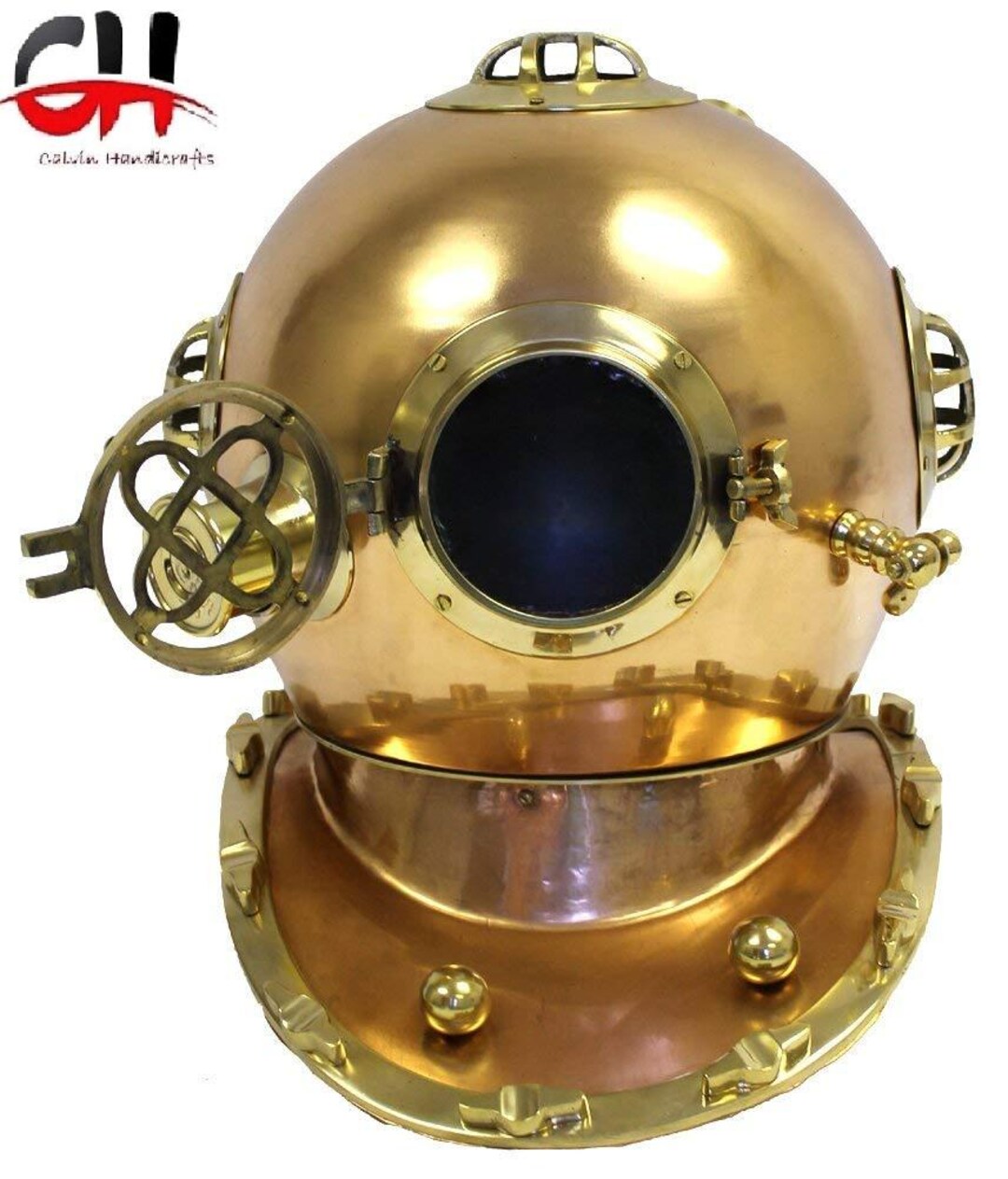18" Solid Brass US Navy Mark V Diving Helmet Reproduction – Maritime ...