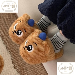 Simpatiche pantofole di peluche a forma di tigre • Calde pantofole invernali pelose • Pantofole da interno morbide e antiscivolo per adulti e coppie