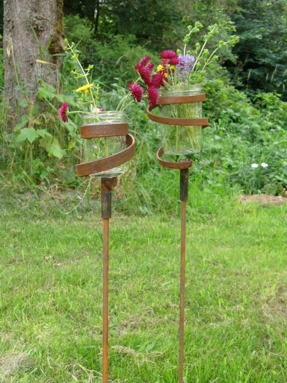 Metal Candle Lantern Vase Garden Stake 8 Oz - Metal Garden Candle Stakes Metal Candle Lantern Vase Garden Stake 8 Oz - Metal Garden Candle Stakes