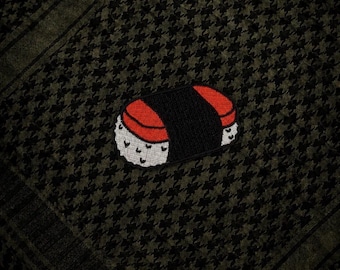 Spam Musubi Patch | Embroidered Hawaii Food Velcro Morale Patch