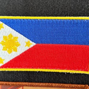 Philippines Flag Patch | Embroidered Velcro Tactical Gear (3" x 2")