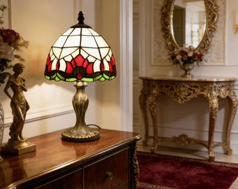 Vintage rosbordslampa - Samlarlampa i antik stil i jugendstil (jubileumspresent för elegant heminredning)