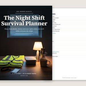 Night Shift Planner Printable UK, Shift Worker Sleep Log, Rota Planner, Payslip Checker, Night Worker Guide, A4 and US Letter PDF