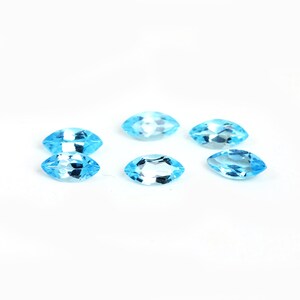Sky Blue Topaz Marquise cut Faceted Loose Gemstone Sky Blue Semi Precious Gemstone December Birthstone image 2