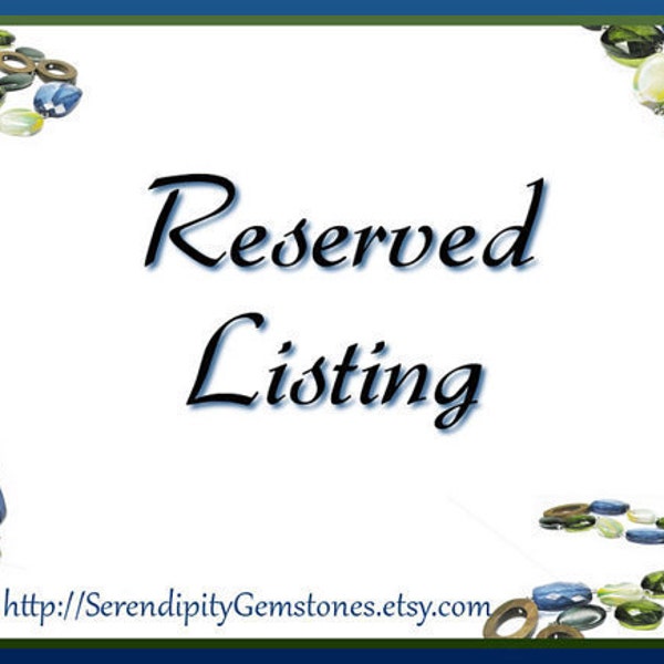 RESERVED listing for Tanya