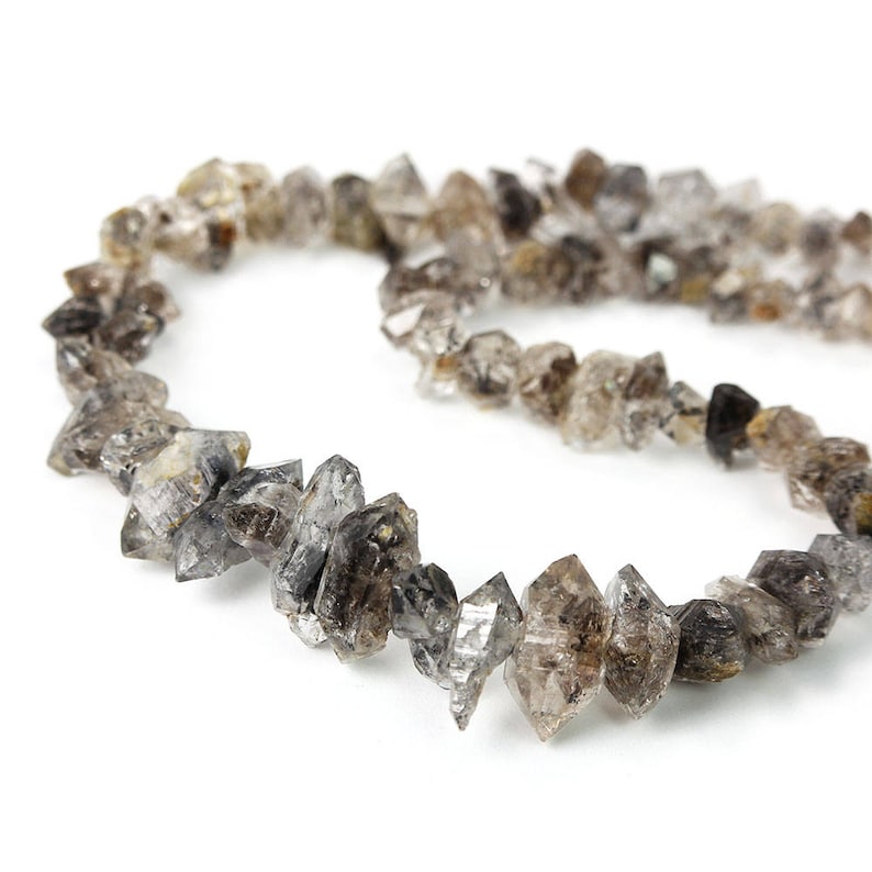 Herkimer Diamond Crystal Beads 4 Double Terminated Herkimer Etsy