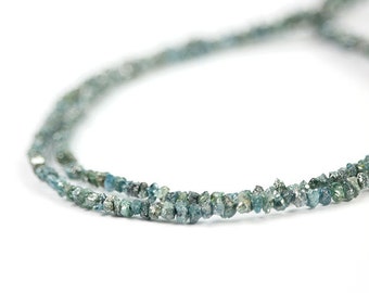 Diamond Rough Beads Conflict Free Blue Natural Chip Beads Precious Gemstone April Birthstone