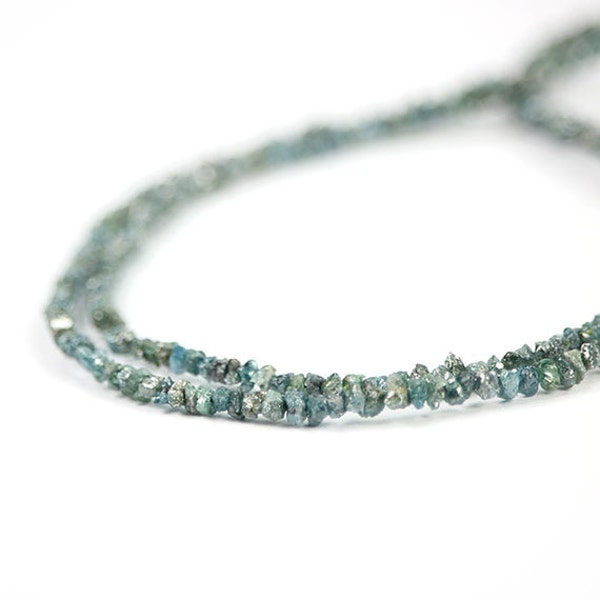 Diamond Rough Beads Conflict Free Blue Natural Chip Beads Precious Gemstone April Birthstone