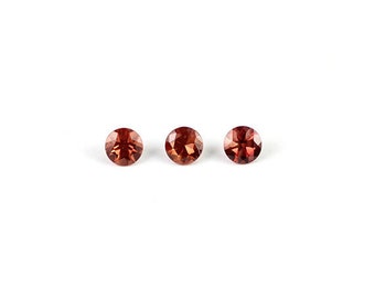 Oregon Sunstone Round Brilliant Faceted Gemstone Red Schiller Setting Stone Ponderosa Semi Precious Gemstone