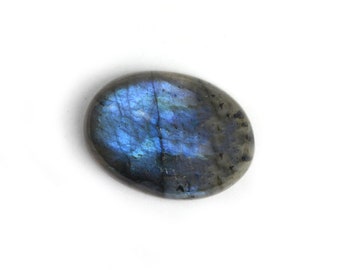 Labradorite Oval Cabochon 25 ct Huge Blue Flash Semi Precious Gemstone