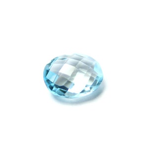 Sky Blue Topaz Oval Cushion Faceted Loose Gemstone Light Blue Semi Precious Gemstone December Birthstone