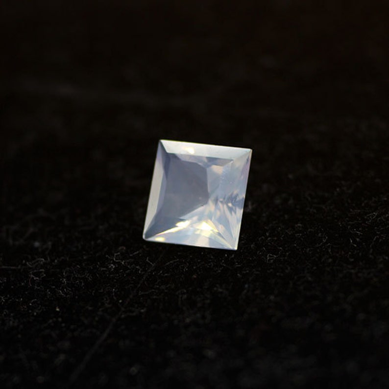 Oregon Opal Faceted Princess Cut Loose Gemstone Crystal Blue Opal Semi Precious Gemstone October Birthstone