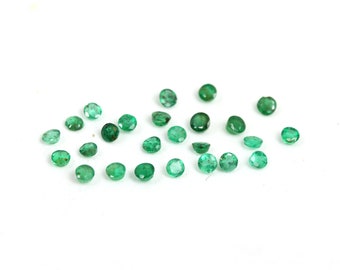 Emerald Natural Green Round Cut Green Semi Precious Gemstone May Birthstone