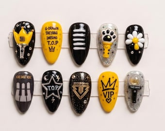 G-Dragon POWER Press On Nails | 3D K-pop Nail Art | BIGBANG Fan Design
