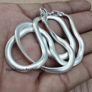 925 sterlingzilveren slangenketting, uniseks minimalistisch ontwerp (4 mm)