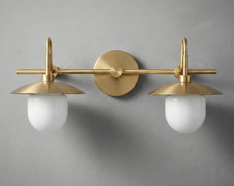 Modern Brass Wall Sconce - Bathroom Light - Vanity Light - Light Fixture - Home Decor