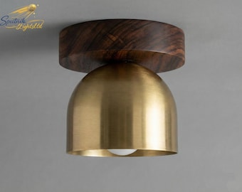 Ceiling Light - Natural Wood Lighting - Scandinavian Ceiling Fixture - Flush Mount Lights