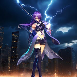 Crimson Void Wanderer Figurine | Dark Fantasy Female Warrior STL File