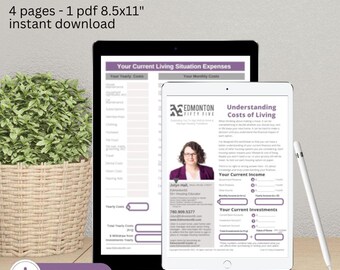 Costs of Living Comparison Worksheet | 55+ Worksheet | Seniors Resource