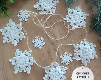 Crochet Snowflake Pattern PDF/ Christmas Ornament/ Easy Crochet Snowflake/ Digital Download